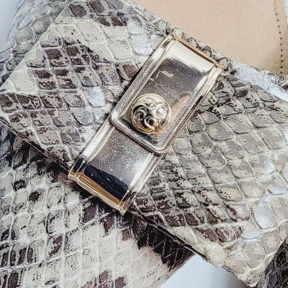 NEW Coach Mandy Kitten Heel Snakeskin Embossed Leather Pumps SIZE 8 - Picture 8 of 11